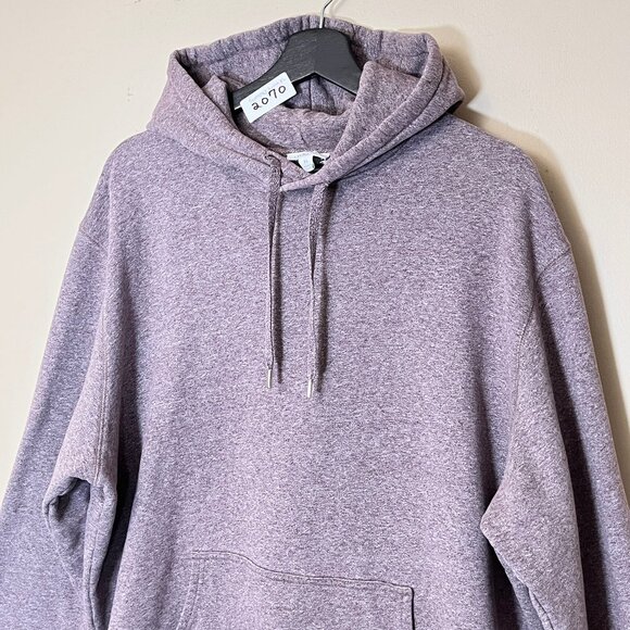 Sunspel Loopback Pullover Hoodie - Men's Size XL - Pink Purple - Picture 2 of 11